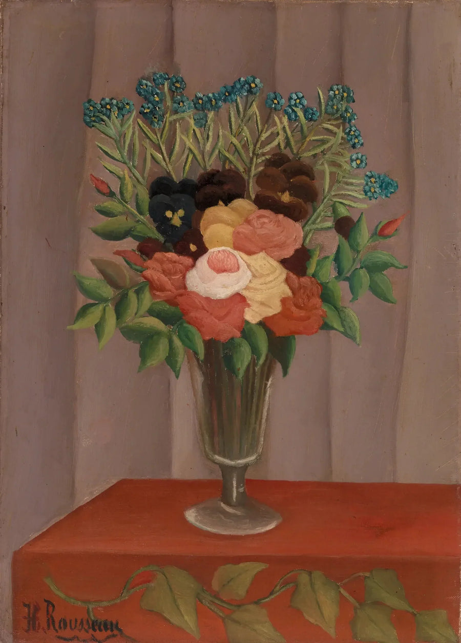 Blomsterbukett - Henri Rousseau