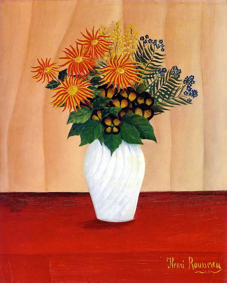 Blomsterbukett - Henri Rousseau