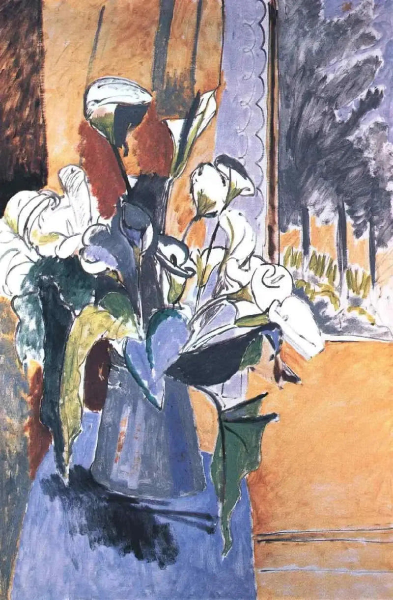 Blomsterbukett på en veranda - Henri Matisse