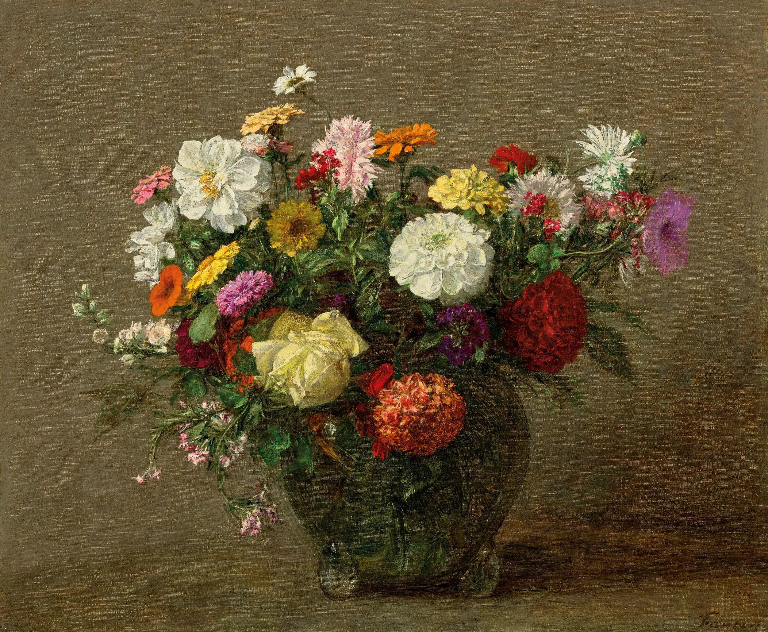 Bouquet de jardin - Henri Fantin-Latour - Alpha Reproduction