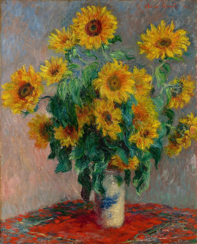 Bukett med solsikker - Claude Monet