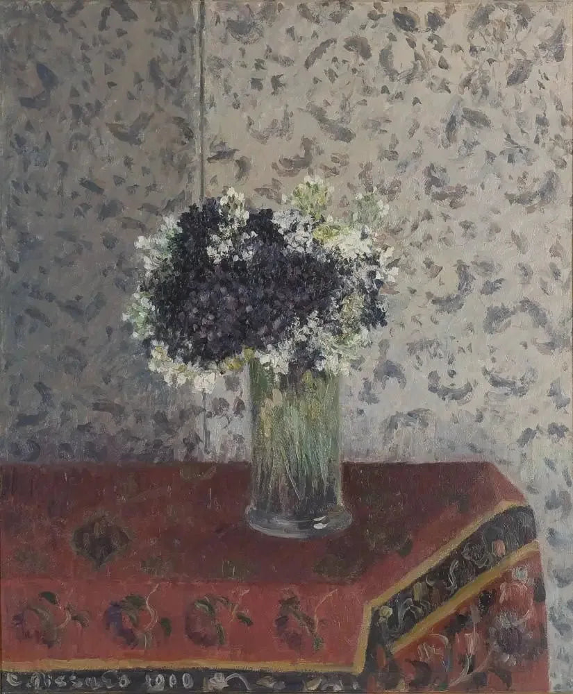 Bukett med fioler - Camille Pissarro