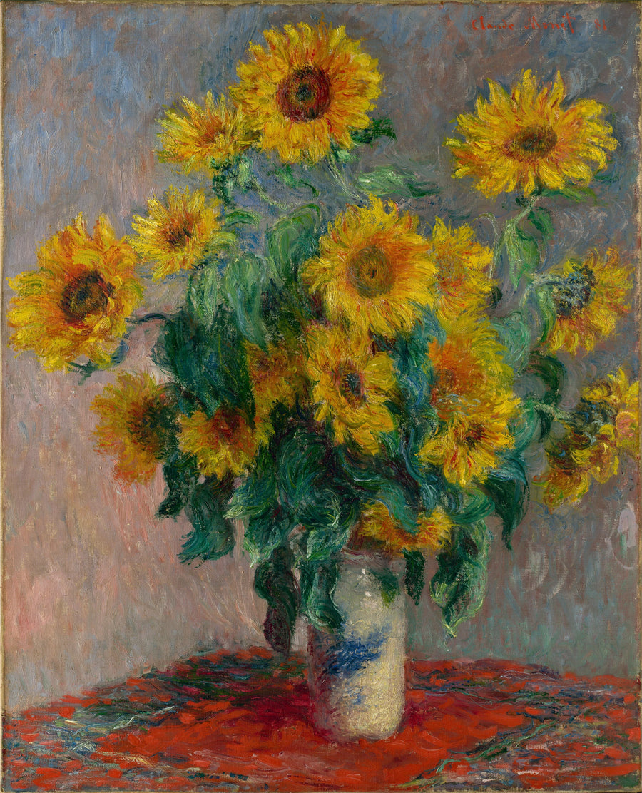 Bukett med solsikker W628 - Claude Monet