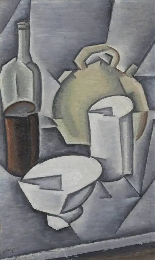 Flaske og krukke - Juan Gris