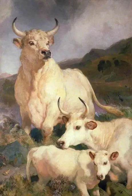 Viltokser fra Chillingham, Northumberland - Edwin Henry Landseer

Source:
Bovins sauvages de Chillingham, Northumberland - Edwin Henry Landseer