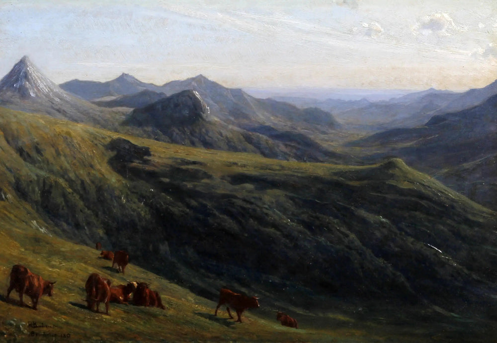 Bovins sur une colline - Rosa Bonheur image 1 reproduction réalisée par Alpha Reproduction
