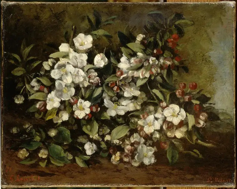 Blomstrende epletregren - Gustave Courbet