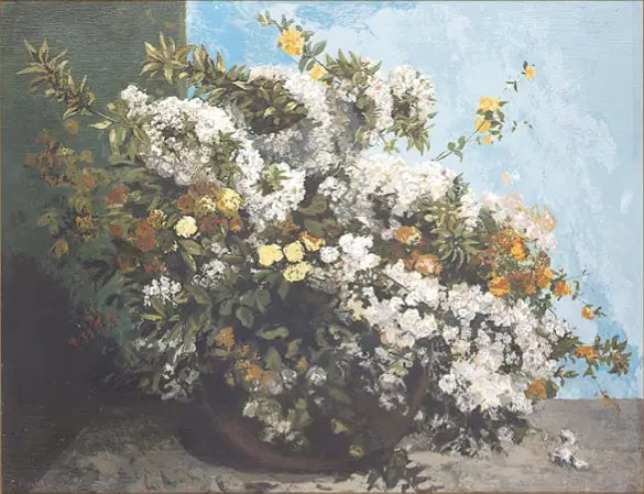 Blomstergrener og blomster - Gustave Courbet