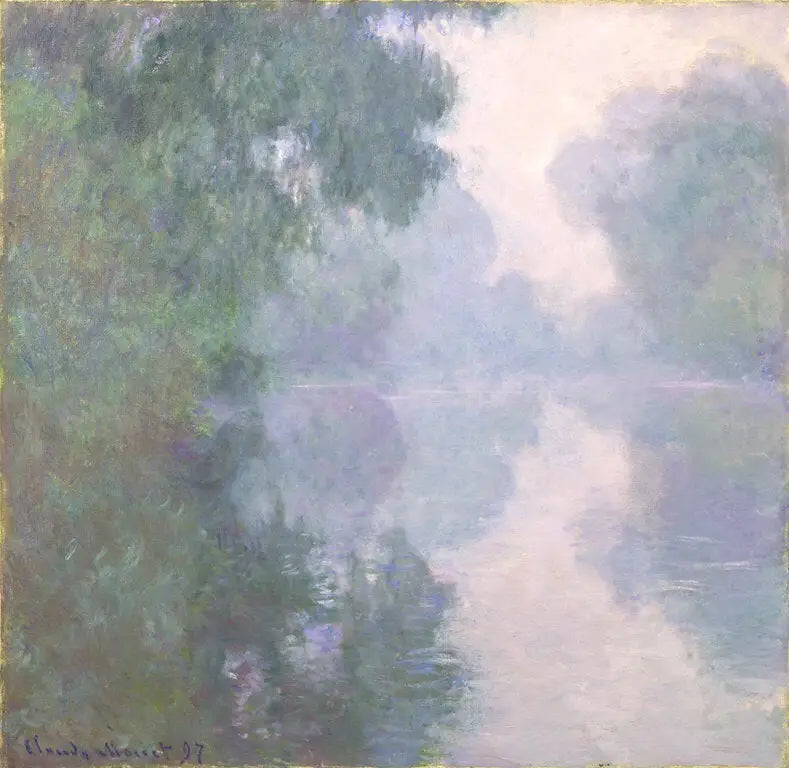 Seine-elven ved Giverny, morgentåke - Claude Monet