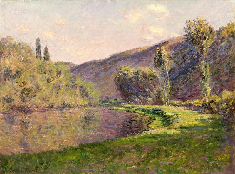Le Bras de Jeufosse, effekt av sen ettermiddag - Claude Monet