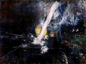 Bryststøtte med en blomsterkasse - Giovanni Boldini