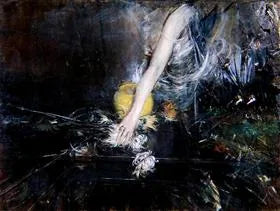 Bryststøtte med en blomsterkasse - Giovanni Boldini