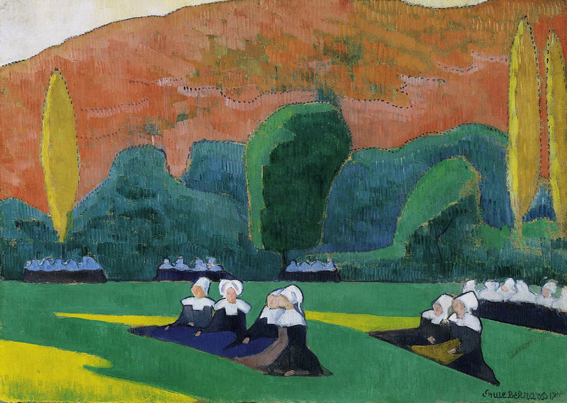 Bretonnes ved Pardon - Émile Bernard