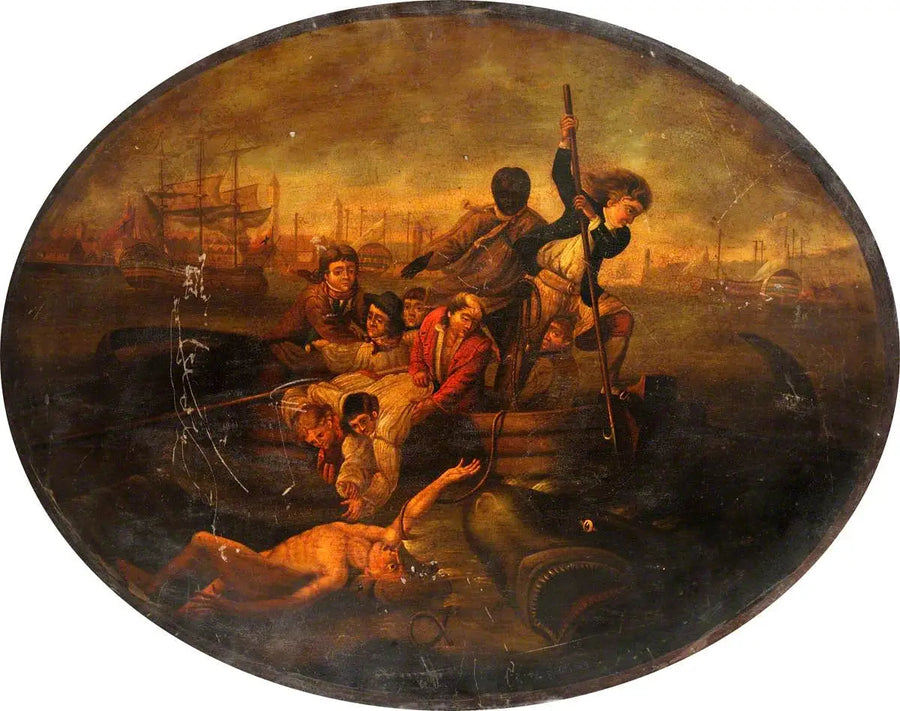 Brook Watson angrepet av en hai i havnen i Havana, 1749 - John Singleton Copley

Source:
Brook Watson attaqué par un requin dans le port de La Havane, 1749 - John Singleton Copley