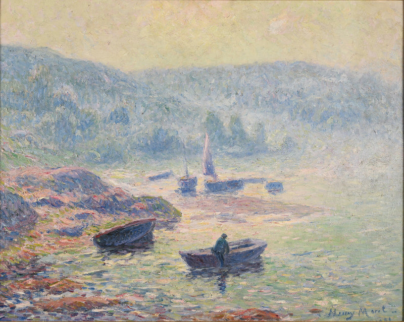 Tåke over elven ved Pont-Aven - Henry Moret