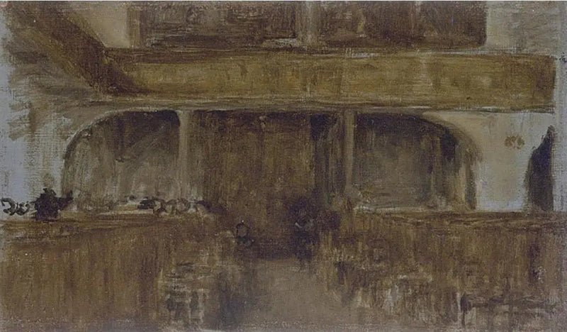 Brun og Gull: Den Lille Klassen til Presten i Sainte-Catherine, Honfleur - James Abbott McNeill Whistler