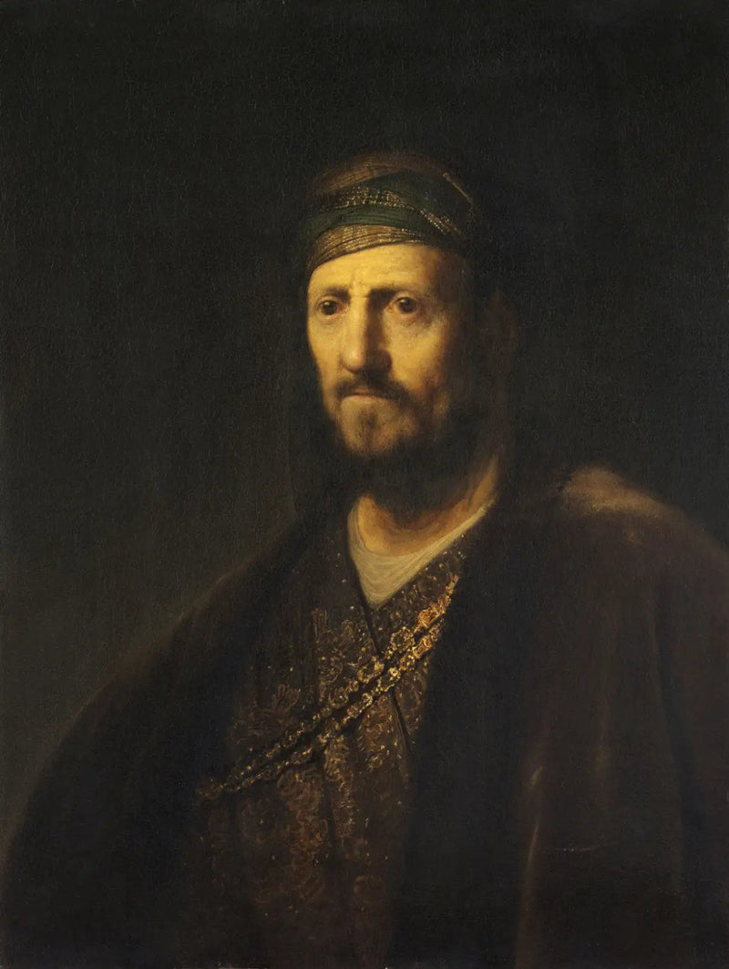 Buste av mann i orientalsk kostyme - Rembrandt