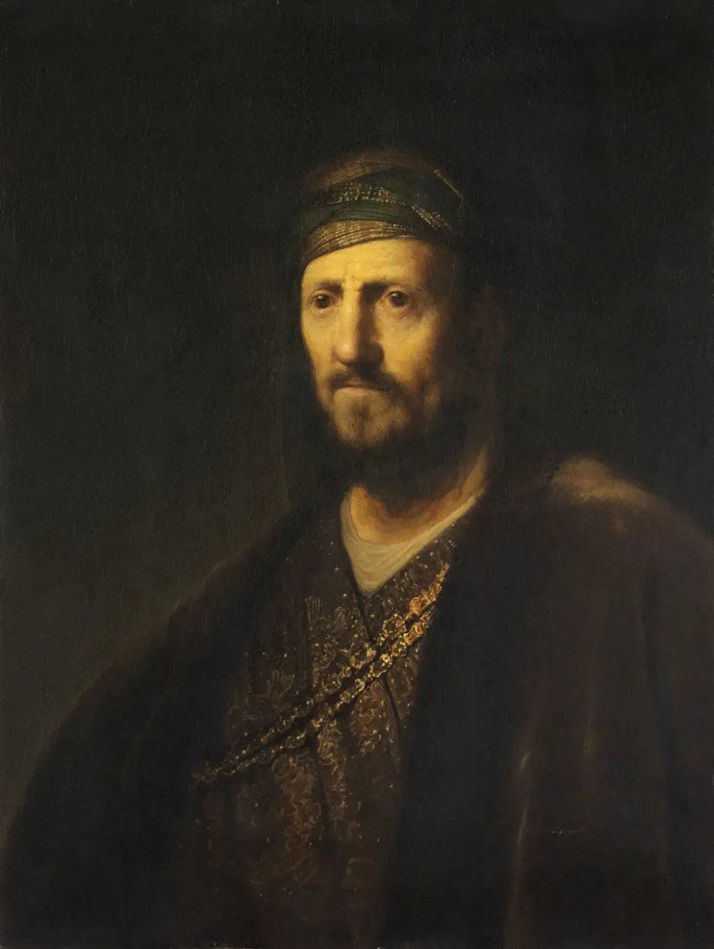 Buste av mann i orientalsk kostyme - Rembrandt