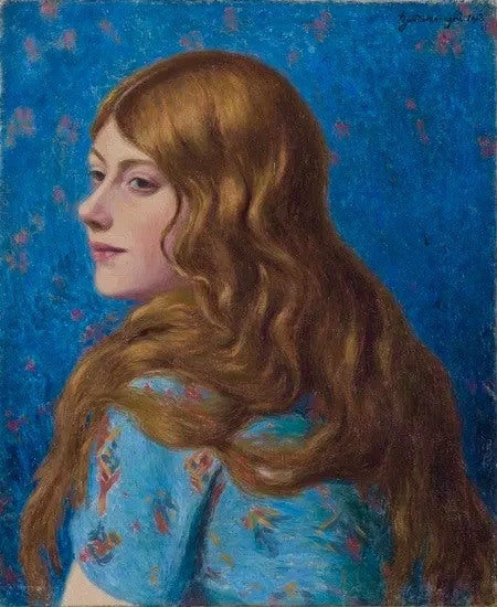 Rødhette av kvinne sett fra profil - Federico Zandomeneghi