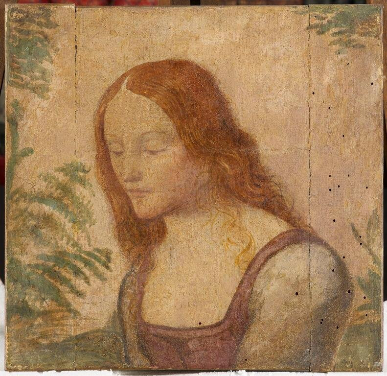Jenteportrett med løst hår - Bernardino Luini