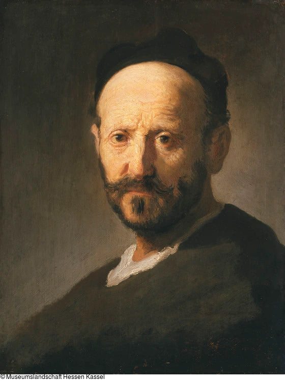 Bust av mann med caps - Rembrandt