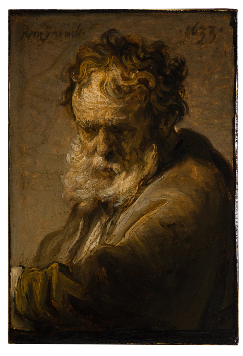 Buste av en gammel skjeggete mann - Rembrandt