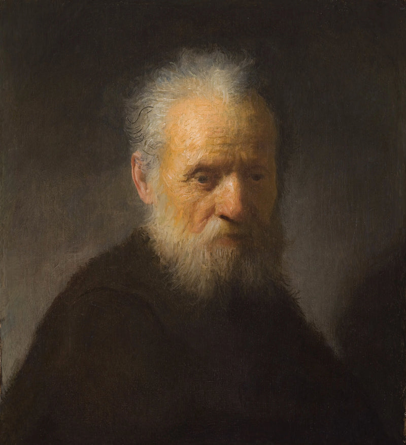 Buste av en gammel skjeggete mann - Rembrandt