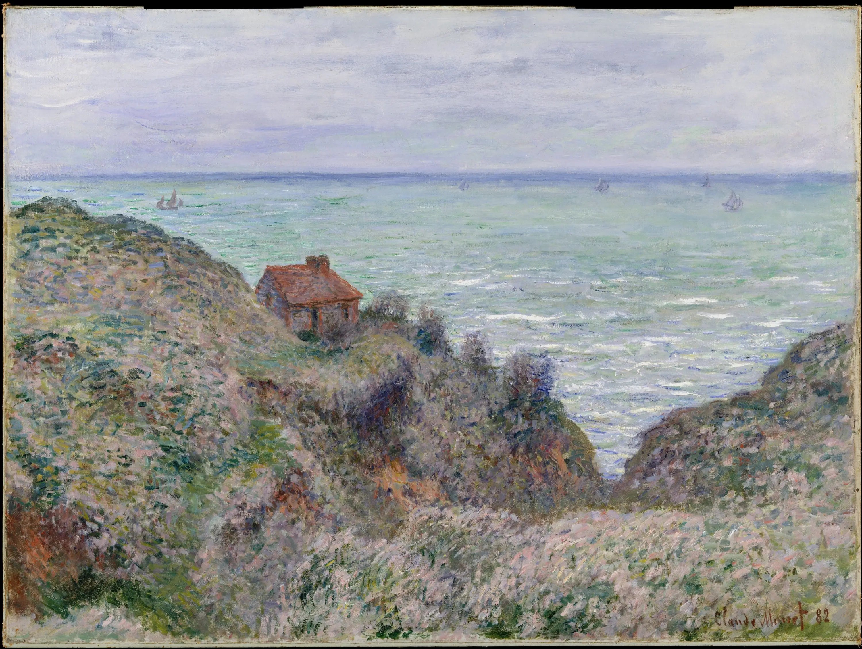Reproduction du tableau « Cabane de la garde douanière - Claude Monet » par Alpha Reproduction en peinture à l’huile