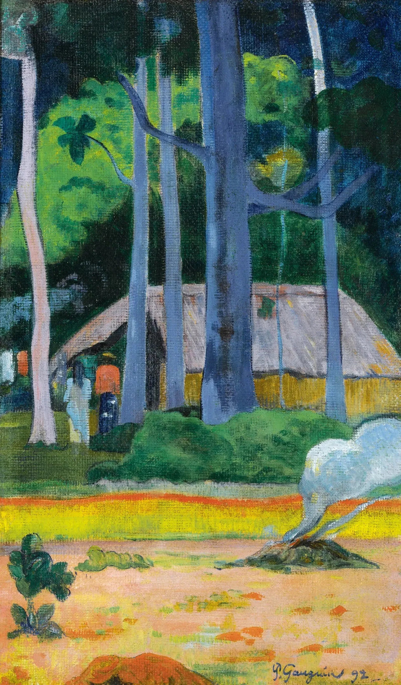 Hytte under trærne - Paul Gauguin