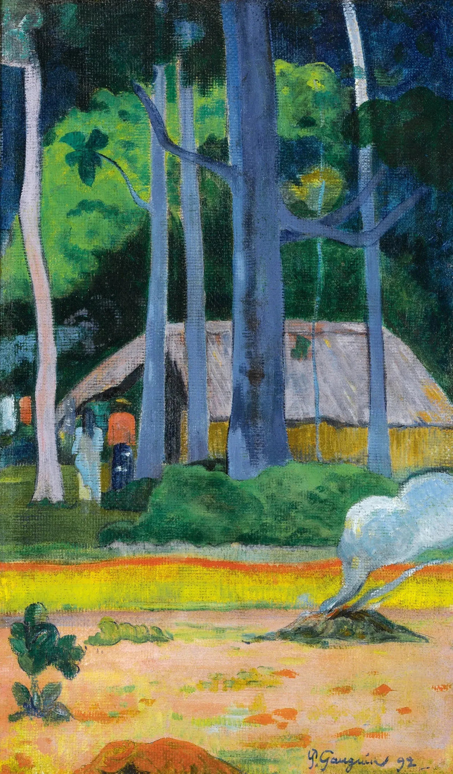Hytte under trærne - Paul Gauguin