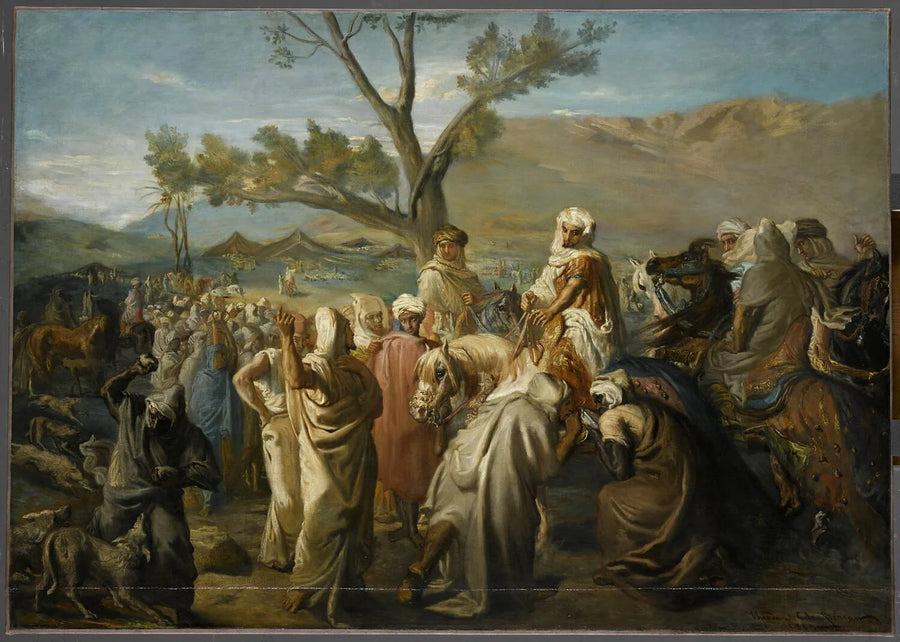 Caïd som besøker en landsby - Théodore Chassériau