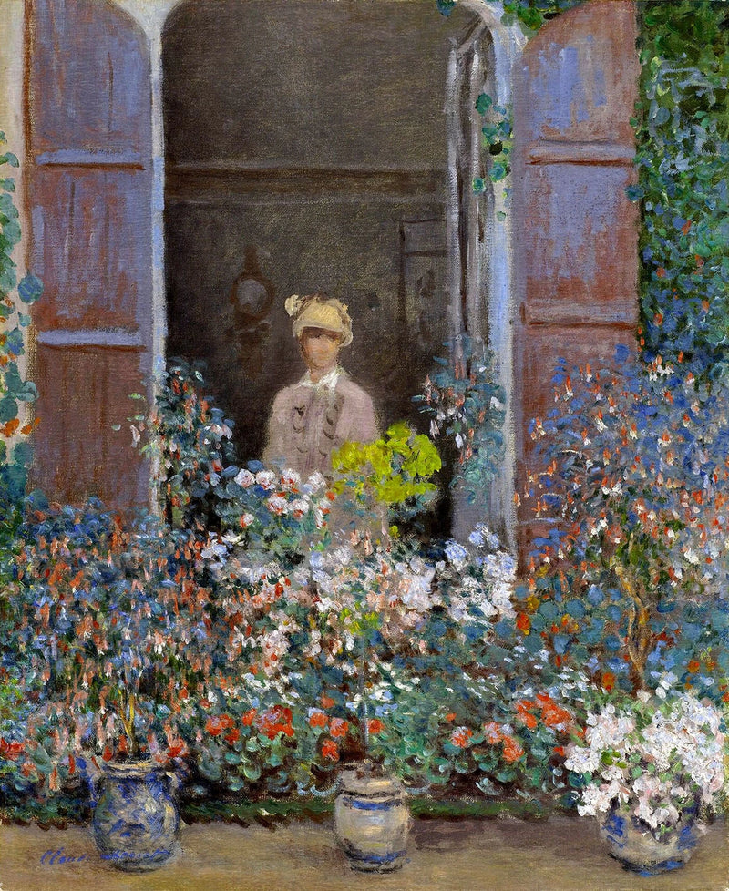 Camille ved vinduet hennes, Argenteuil W287 - Claude Monet