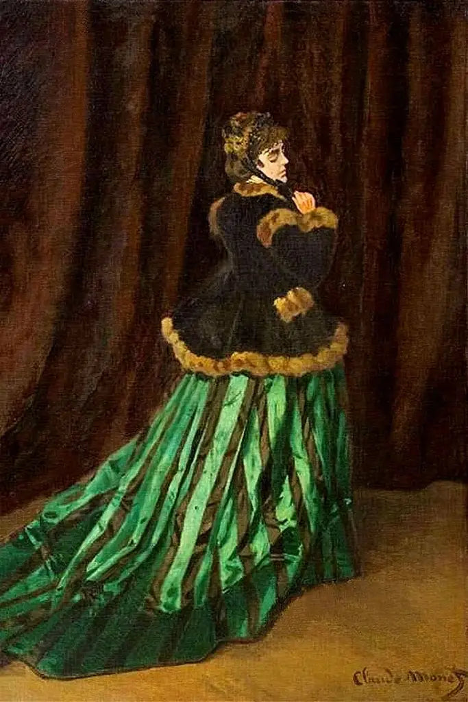 Camille i grønn kjole - Claude Monet