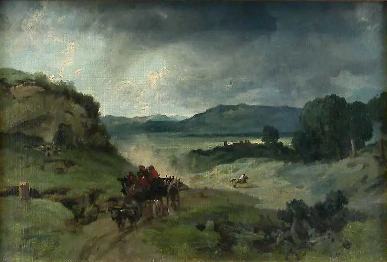 Romersk landskap - Jean-Baptiste Camille Corot