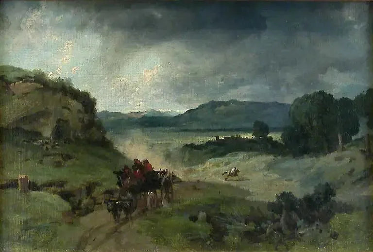 Romersk landskap - Jean-Baptiste Camille Corot