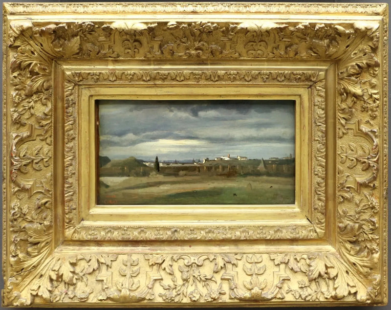 Romersk landskap. Monte Testaccio - Jean-Baptiste Camille Corot