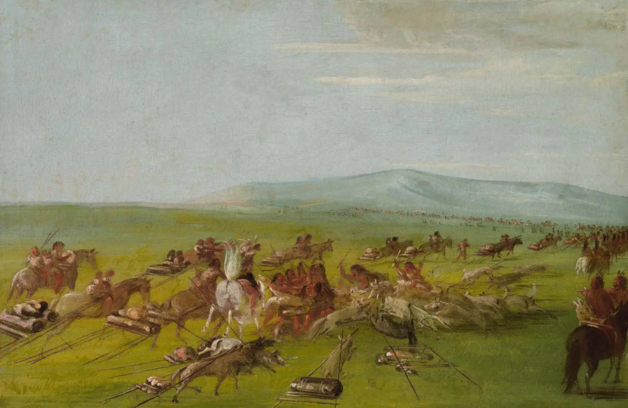 Campement Comanche i bevegelse, hundekamp på vei - George Catlin

Source:
Campement Comanche en mouvement, combat de chiens en route - George Catlin