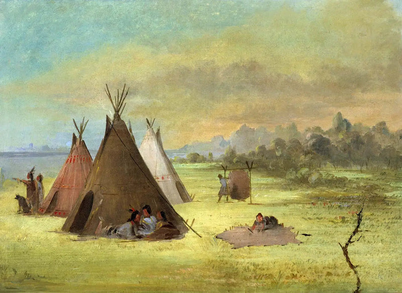 Indisk leir, Comanche (eller Kiowa) som forbereder skinn, Rivière Rouge - George Catlin

Source:
Campement indien, Comanche (ou Kiowa) préparant des peaux, Rivière Rouge - George Catlin