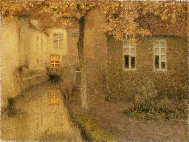 Canal i Brugge ved skumringen - Henri Le Sidaner