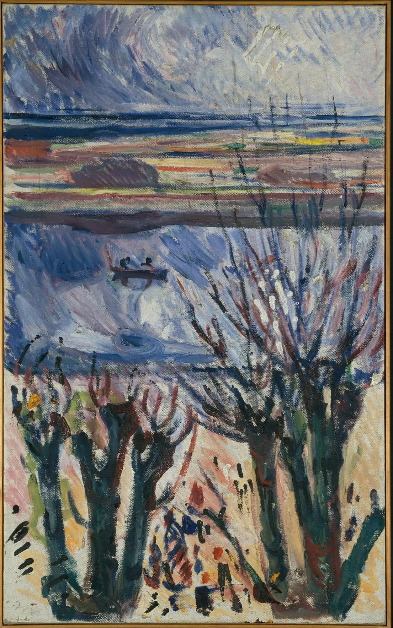 Reproduction du tableau « canal à Warnemünde - Edvard Munch » par Alpha Reproduction en peinture à l’huile