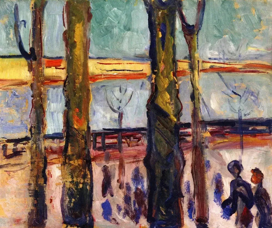 kanal i Warnemünde - Edvard Munch