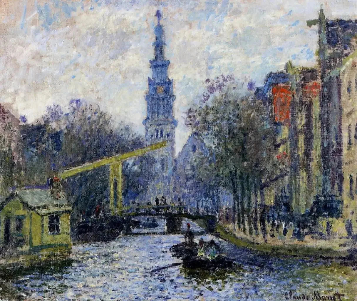 Canal à Amsterdam W308 par Claude Monet, 1874, collection privée