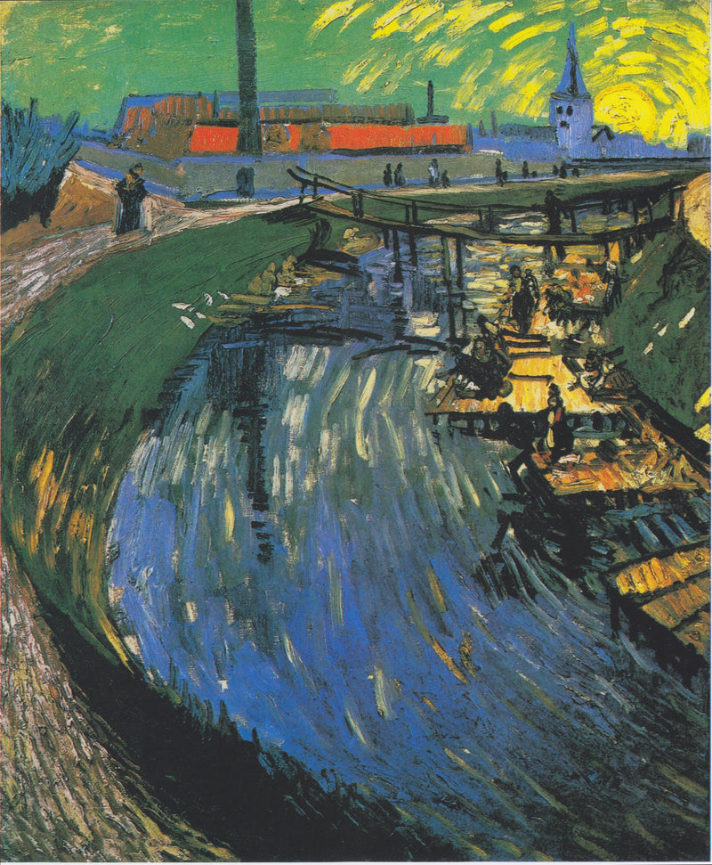 Kanal med kvinner som vasker seg - Vincent van Gogh