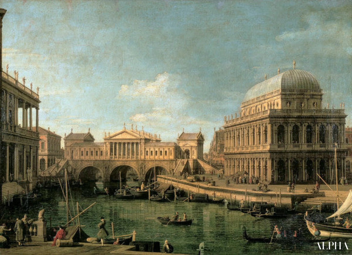 Canaletto / San Giacometto, Venezia - Giovanni Antonio Canal - Høykvalitets reproduksjoner av malerier og bilder
