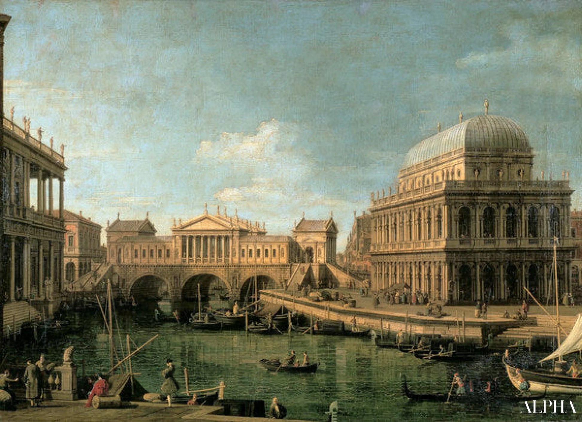 Canaletto / San Giacometto, Venezia - Giovanni Antonio Canal - Høykvalitets reproduksjoner av malerier og bilder