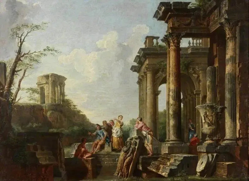 Capriccio arkitektonisk, romerske ruiner med figurer - Giovanni Paolo Panini

Source:
Capriccio architectural, ruines romaines avec figures - Giovanni Paolo Panini