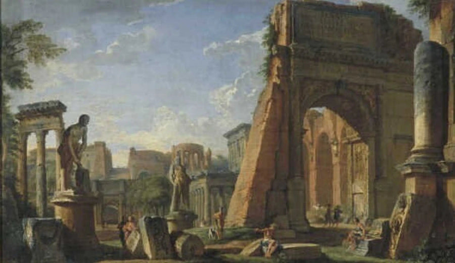 Capriccio med motiver fra Forum Romanum - Giovanni Paolo Panini

Source:
Capriccio avec des motifs du Forum Romanum - Giovanni Paolo Panini