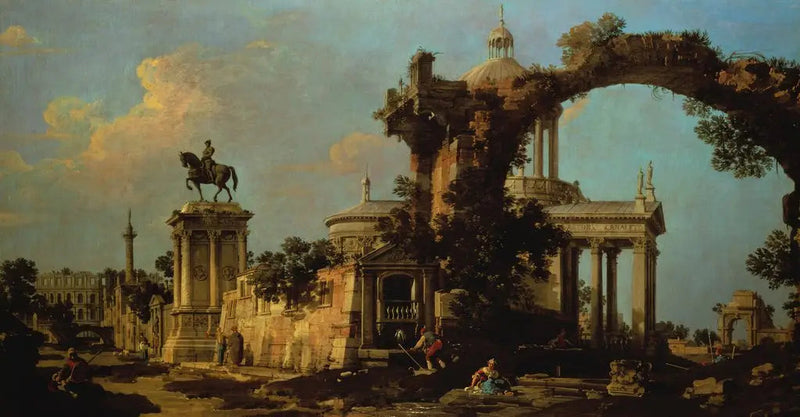 Romerske ruiners Capriccio med en kuppelkirke og Colleoni-monumentet - Canaletto

Source:
Capriccio de ruines romaines avec une église à coupole et le monument Colleoni - Canaletto