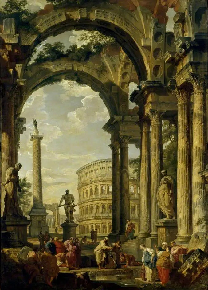 Romersk capriccio - Giovanni Paolo Panini

Source:
Capriccio romain - Giovanni Paolo Panini