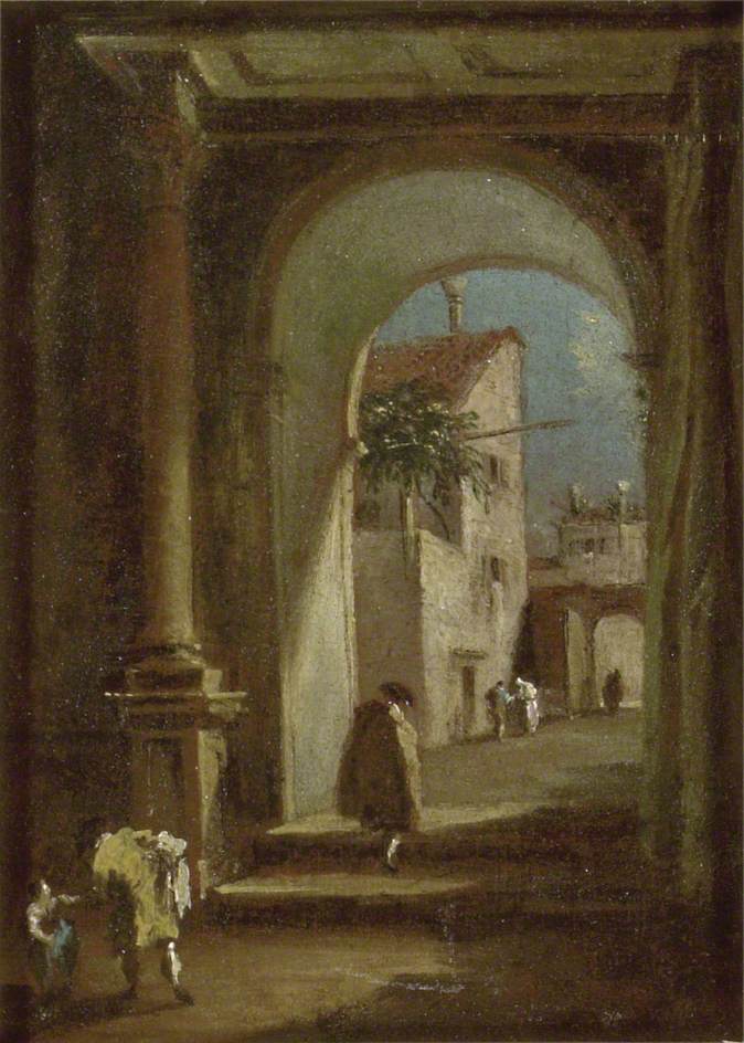 Capriccio: En bue - Francesco Guardi